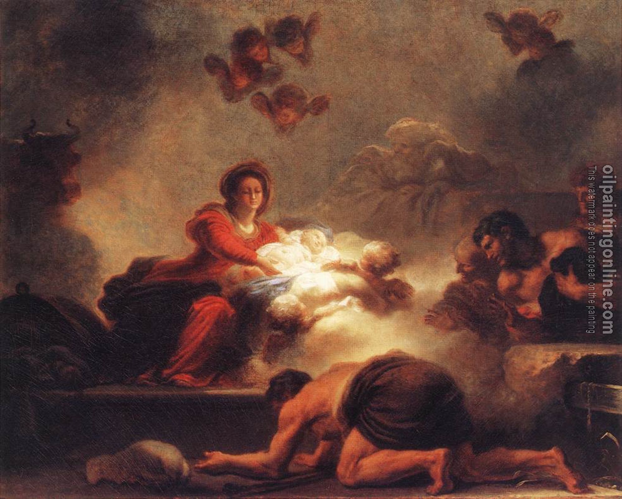 Fragonard, Jean-Honore - Adoration of the Shepherds